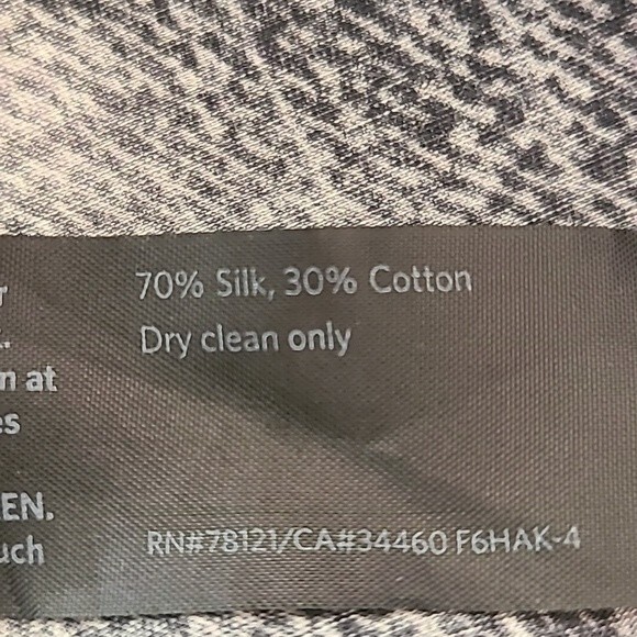 Eileen Fisher Hazy Print Silk Shift Dress Kimono Sleeves Size XS Bateau Neck - Picture 9 of 10